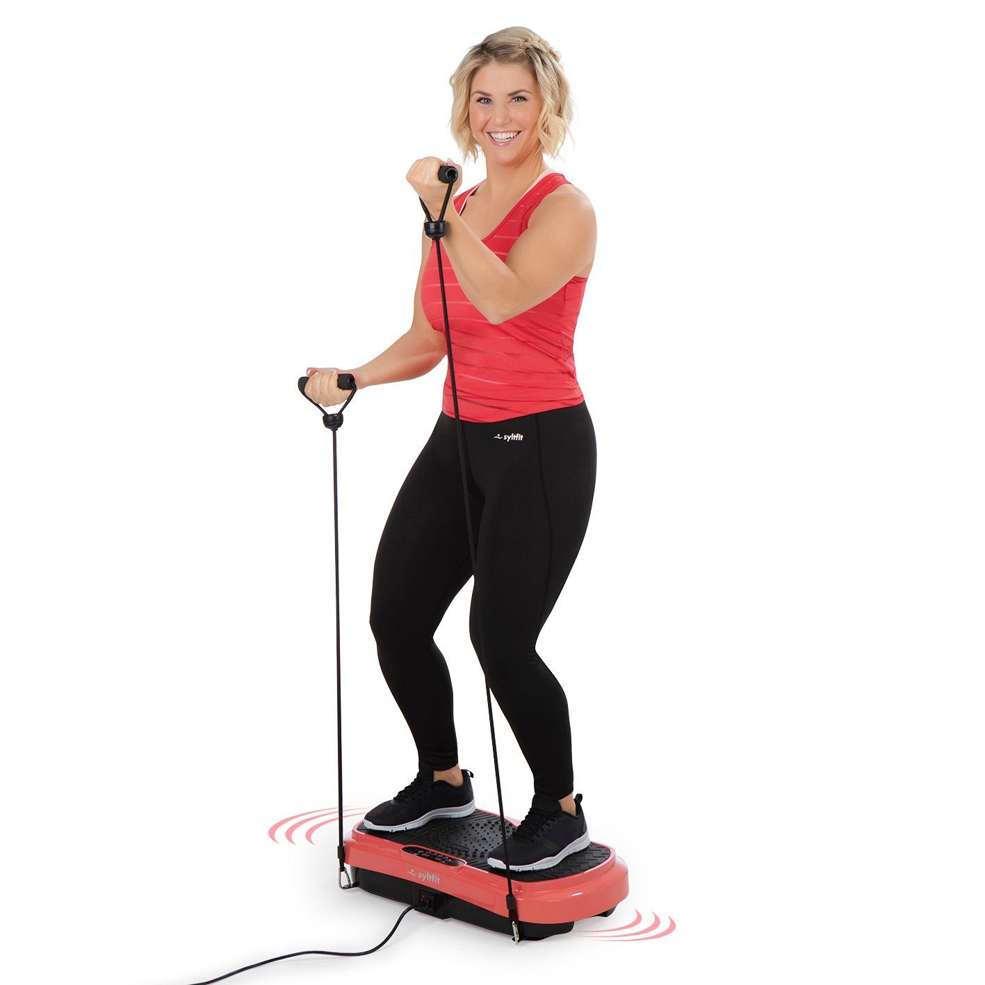 syltfit Vibrationsplatte Beatrice Egli, 200,00 W, 99 Intensitätsstufen, (4-teilig), Trainer Fitness Power Ganzkörper Trainingsgerät
