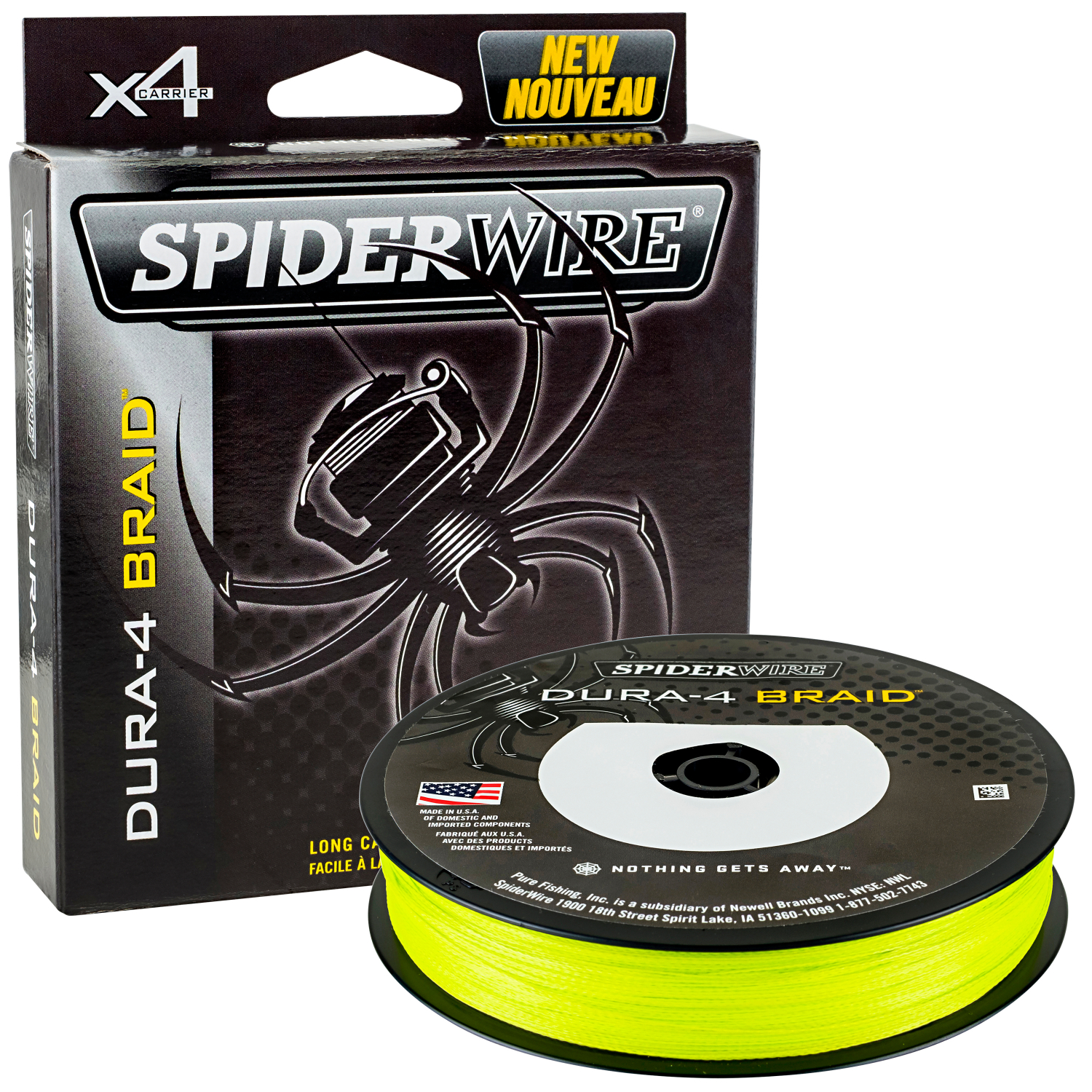 Spiderwire Angelschnur Dura 4 (Yellow, 150 m)