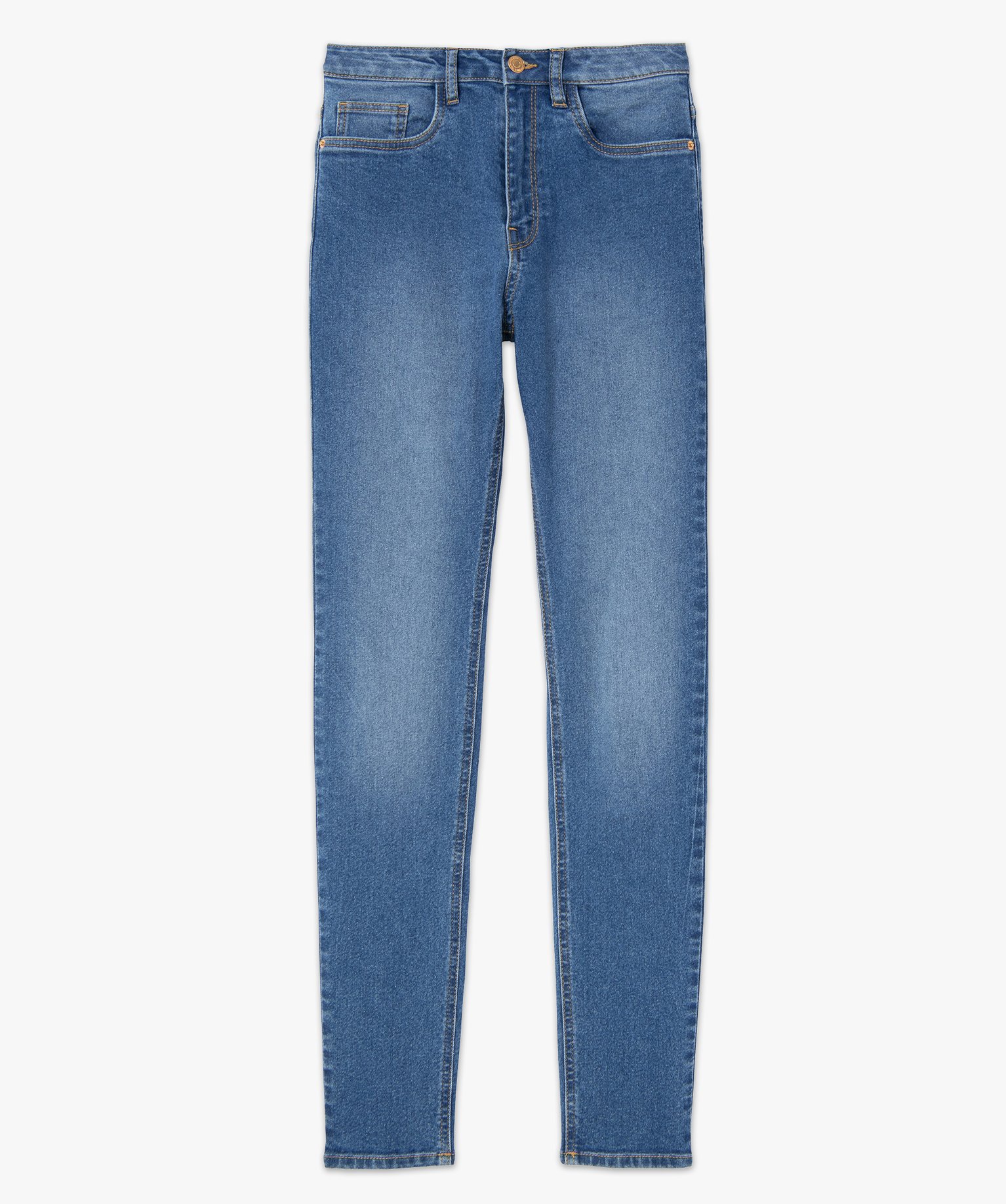 Jean femme coupe Slim taille haute stone | GEMO