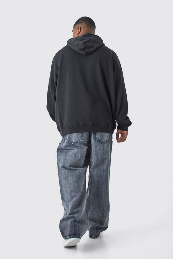 Plus Hoodie mit lizenziertem Biggie Notorious Print
