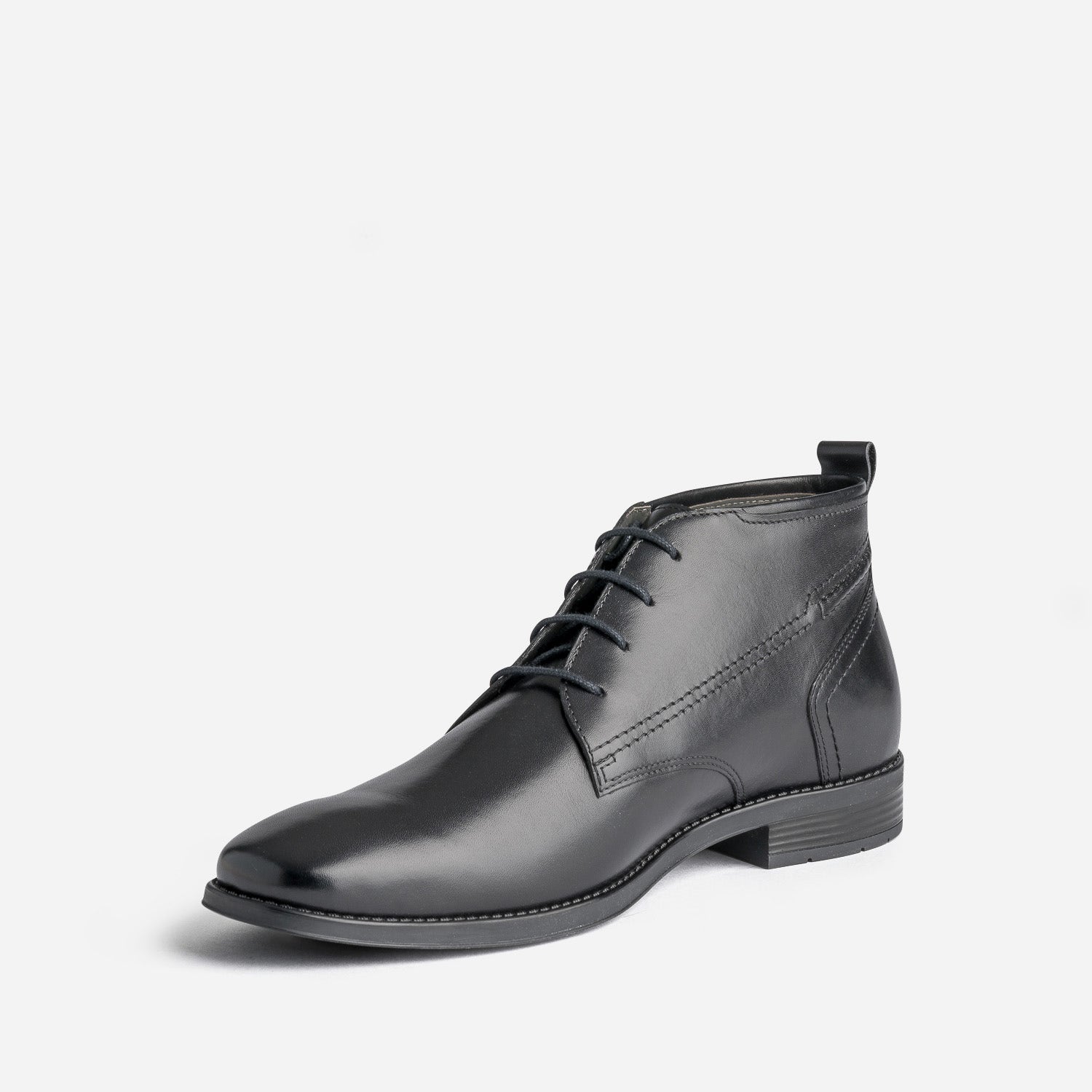 Chukka boots noir en cuir