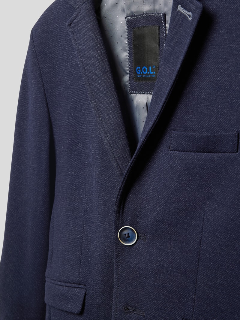 Sakko mit dezentem Muster in marineblau