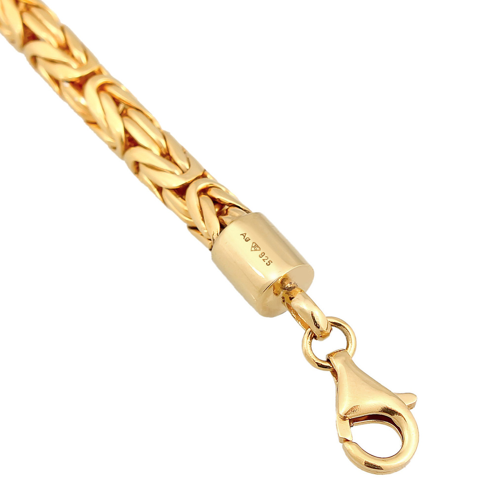 KUZZOI KUZZOI Bracelet Hommes Rond maillons tendance en argent sterling 925 Bracelet