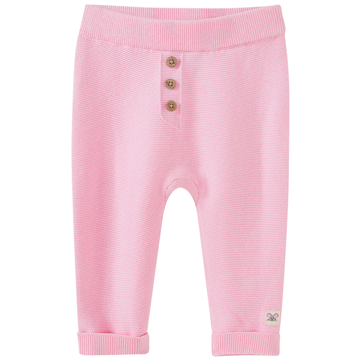 Newborn Strickhose mit Zierknöpfen