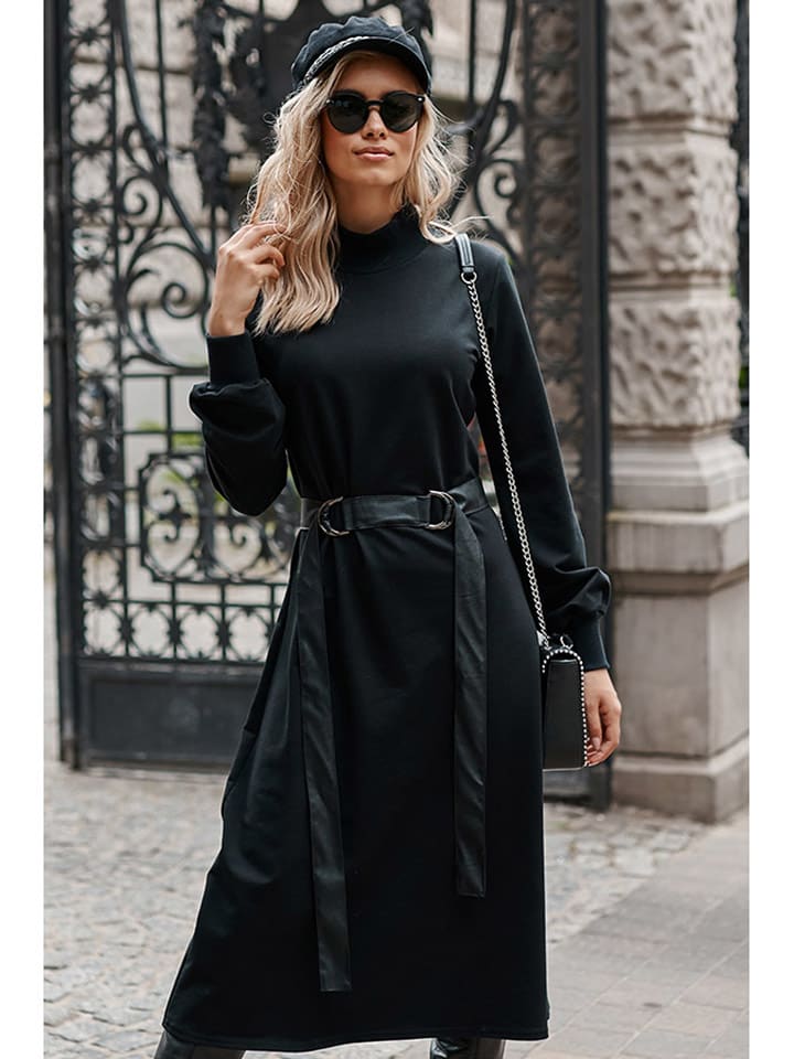 Makadamia Kleid in Schwarz günstig kaufen