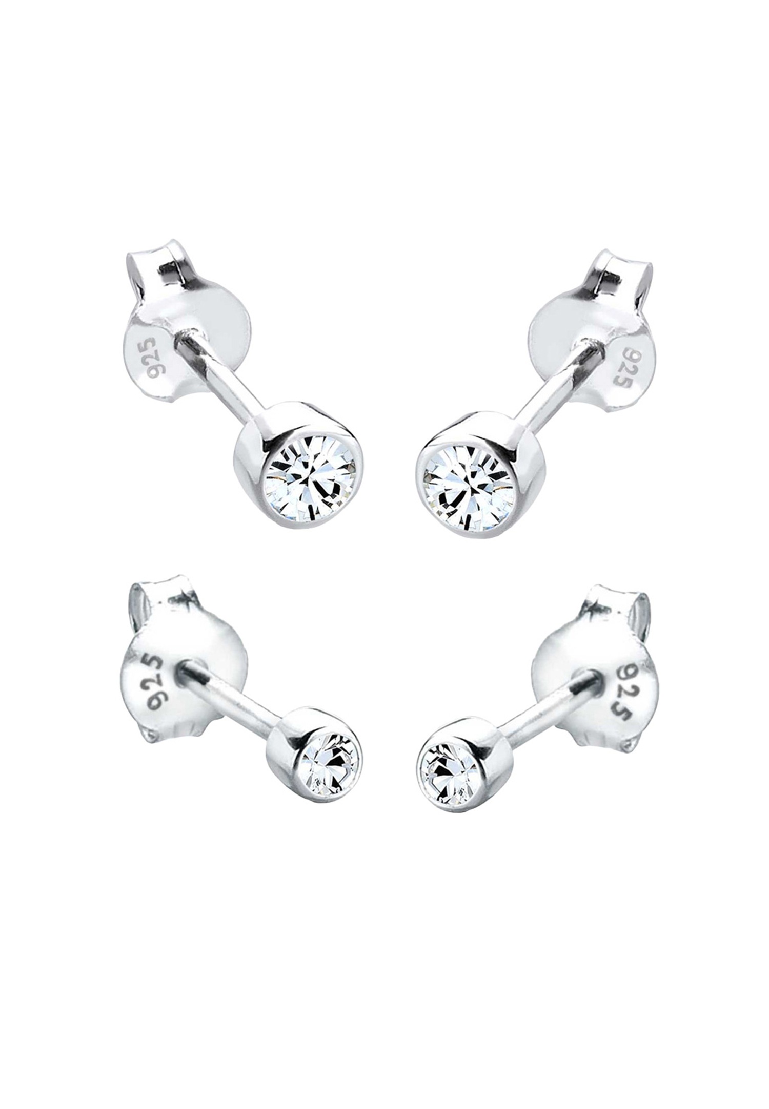 Elli Ohrringe Basic Set Kristalle Filigran 925 Silber