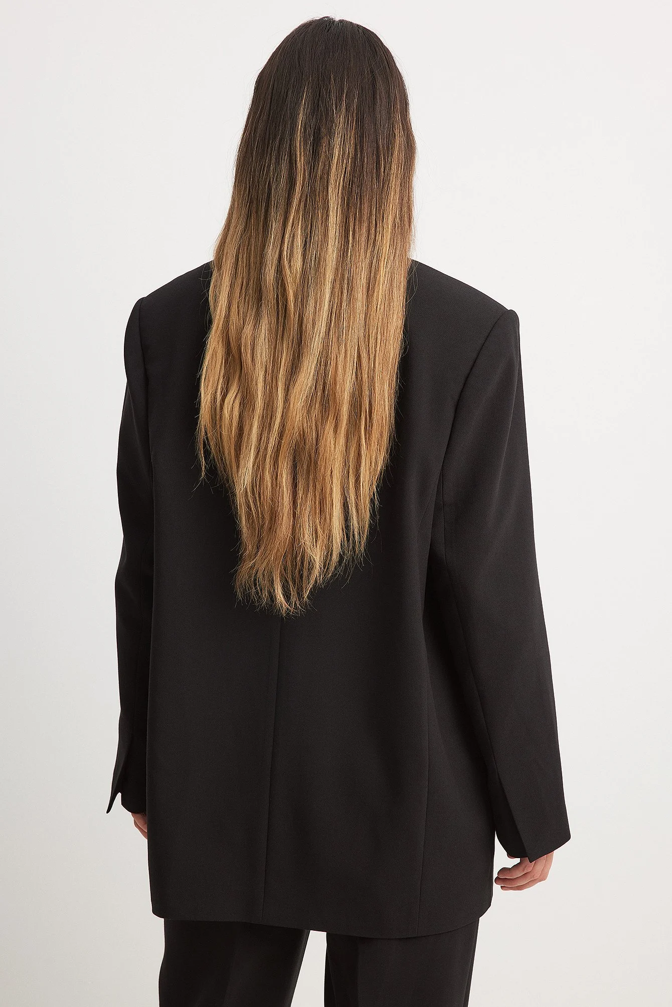 Oversize Maxi-Blazer mit einem Knopf