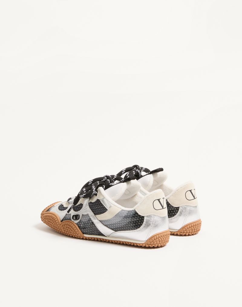 Amphibia Sneaker i gummieret kalveskind og lamineret nappa