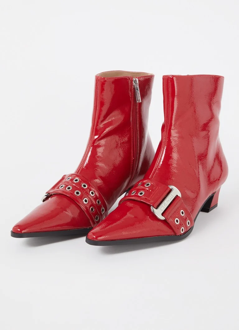Steve Madden Extendo čizme za gležanj s patentiranom završnom obradom i kopčom