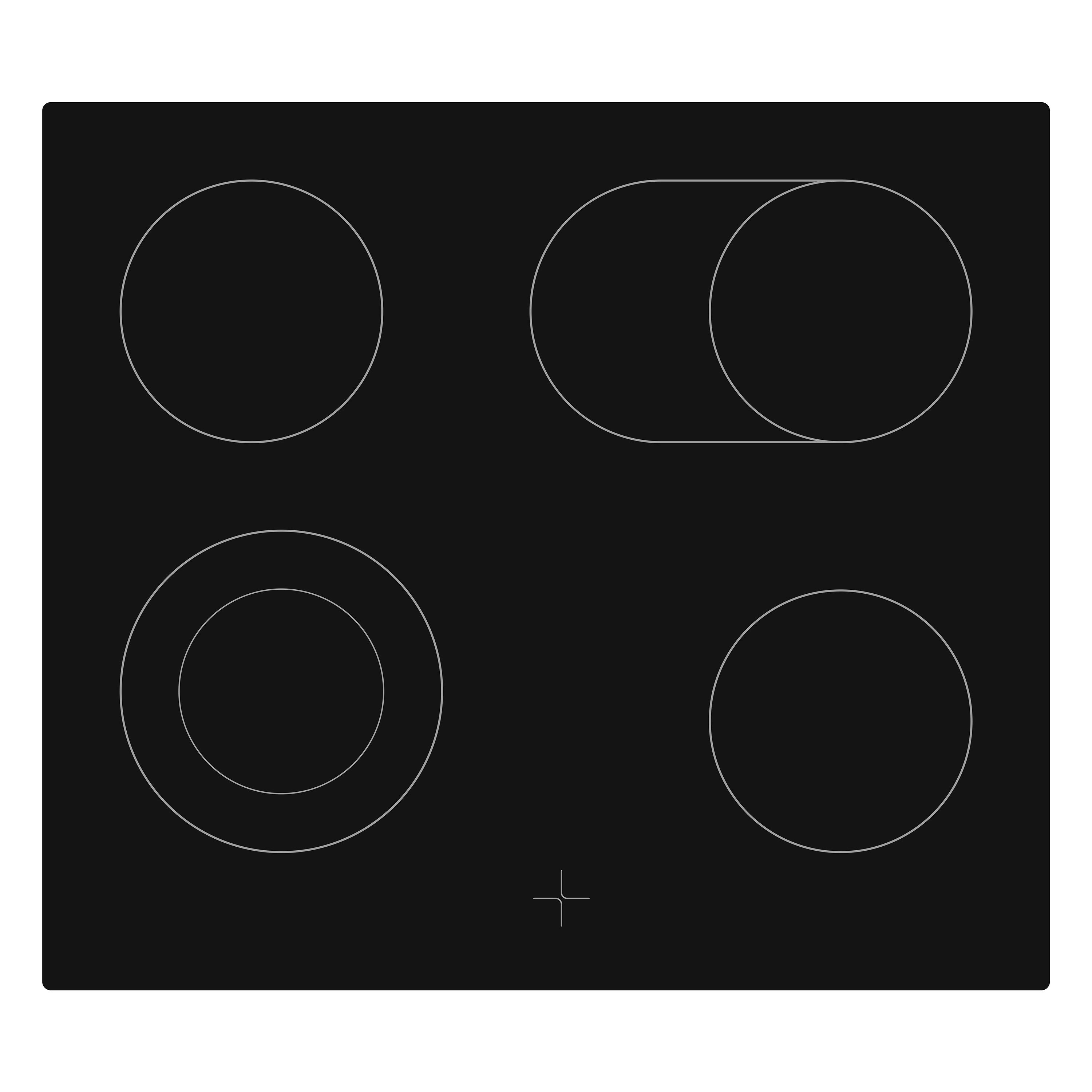 Telefunken Elektro-Herd-Set ECHS65A-B, VapClean, Einbauherdset, 65 L, Backofen & Glaskeramik-Kochfeld, Hot Air Shield