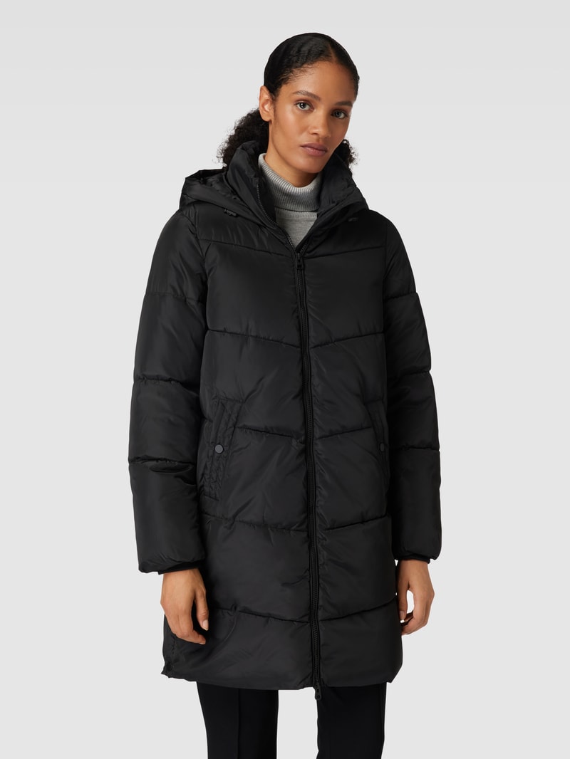 Steppmantel mit Stehkragen Modell 'HALSEY' in schwarz