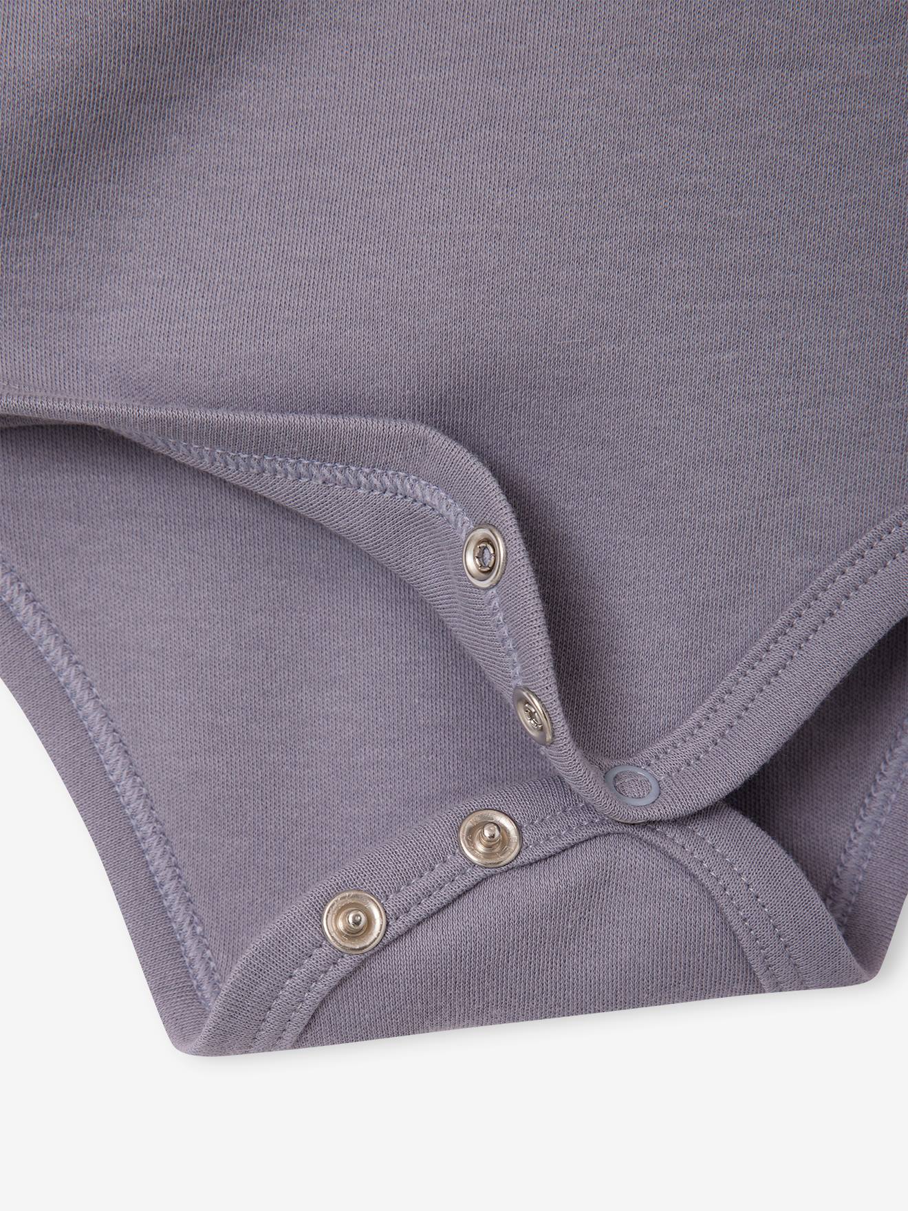 Vertbaudet 2er-Pack Baby Wickelbodys, lange Ärmel Oeko-Tex - graublau
