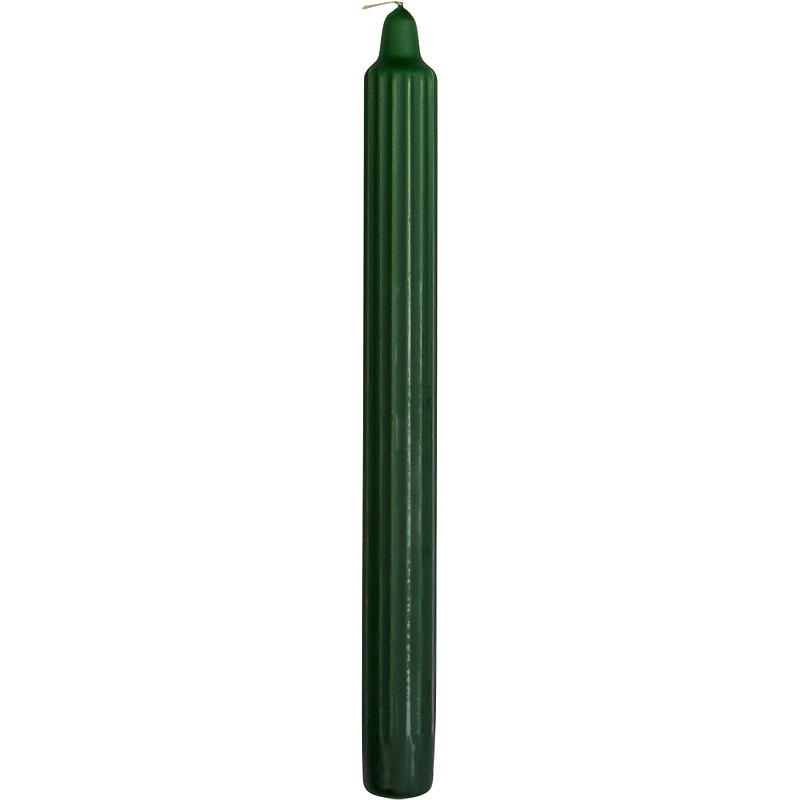 Vie Selected Kronelys 4-pk 24 cm rillet parafin grønn