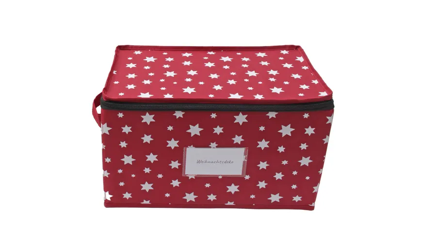 TRENDSHOP Aufbewahrungsbox für Weihnachtskugeln rot rot