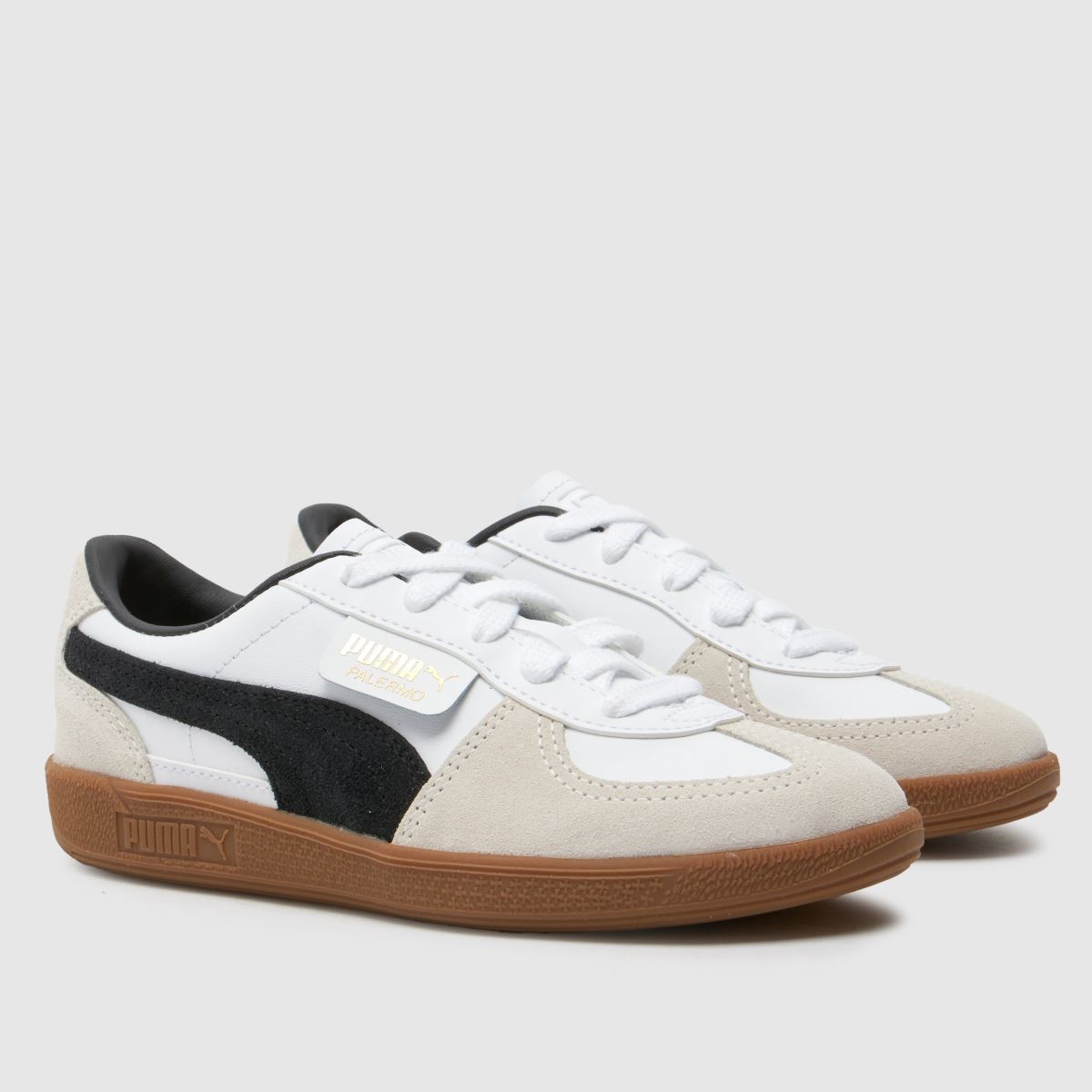 PUMA vita multifärgade Palermo Junior-träningsskor