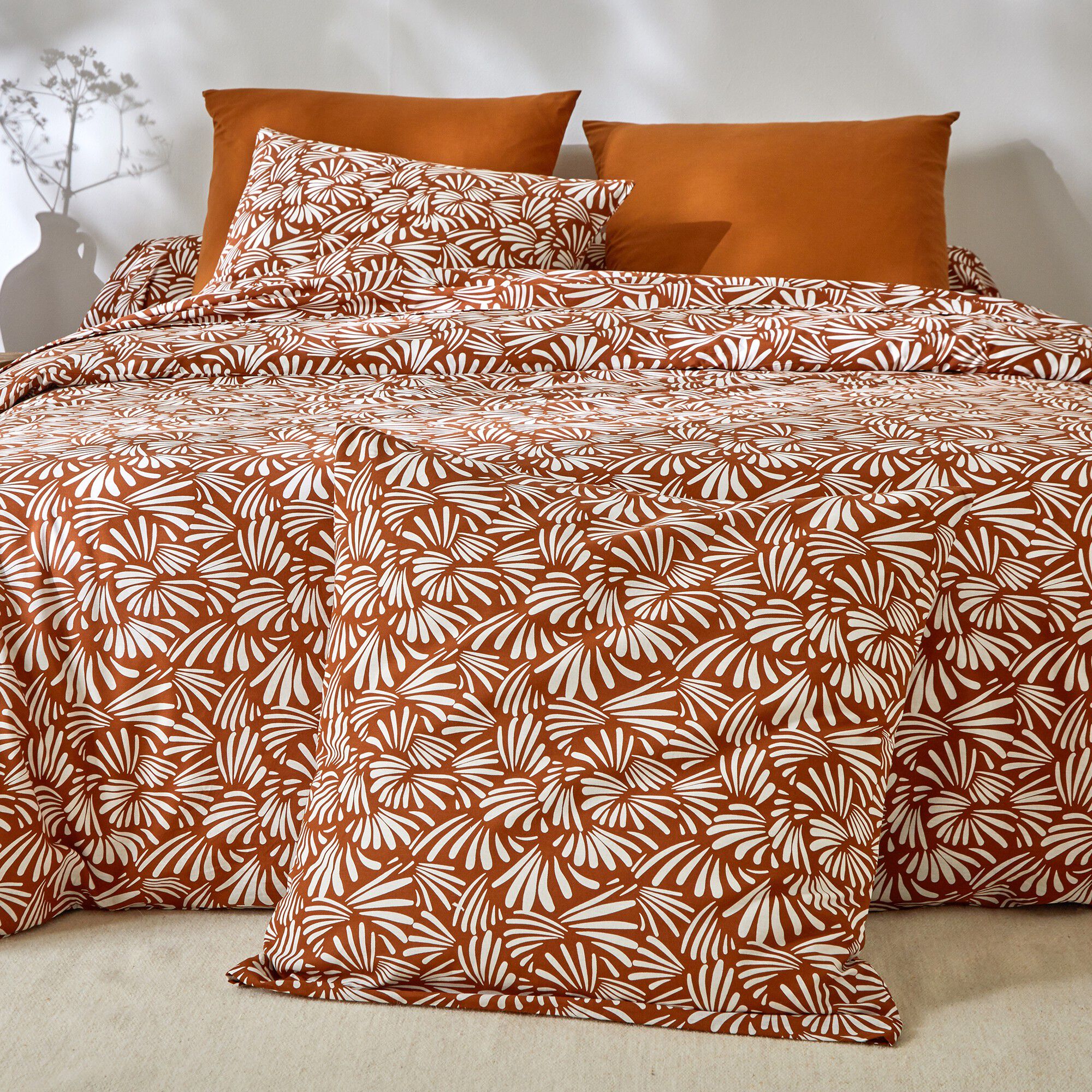 Linge de lit Vick en coton imprimé graphique
