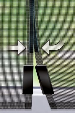 SCHELLENBERG Insektenschutz-Vorhang Magnetvorhang für Balkontür, Insektenschutz mit Magneten für Türen, 120 x 240 cm, anthrazit, 50643