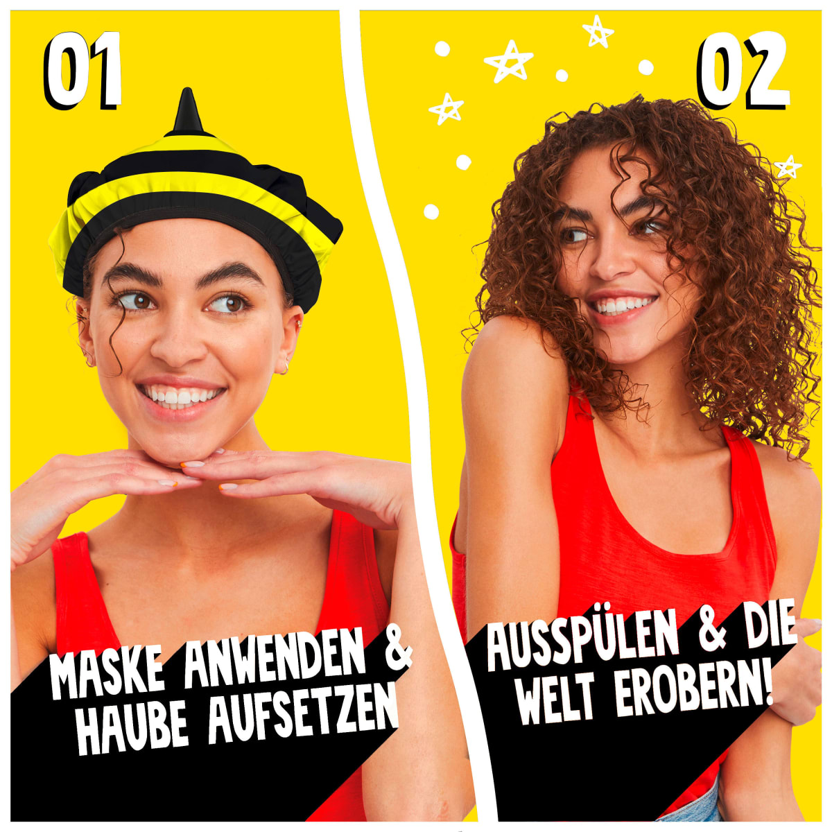 Haarmaske Bumble Bee, Hair mask + cap, 20 ml