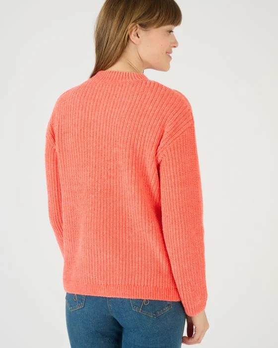 Pull maille chenille torsadé
