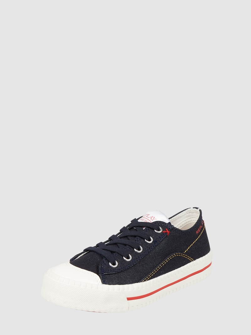 Slip-on-Sneaker aus Canvas in marineblau
