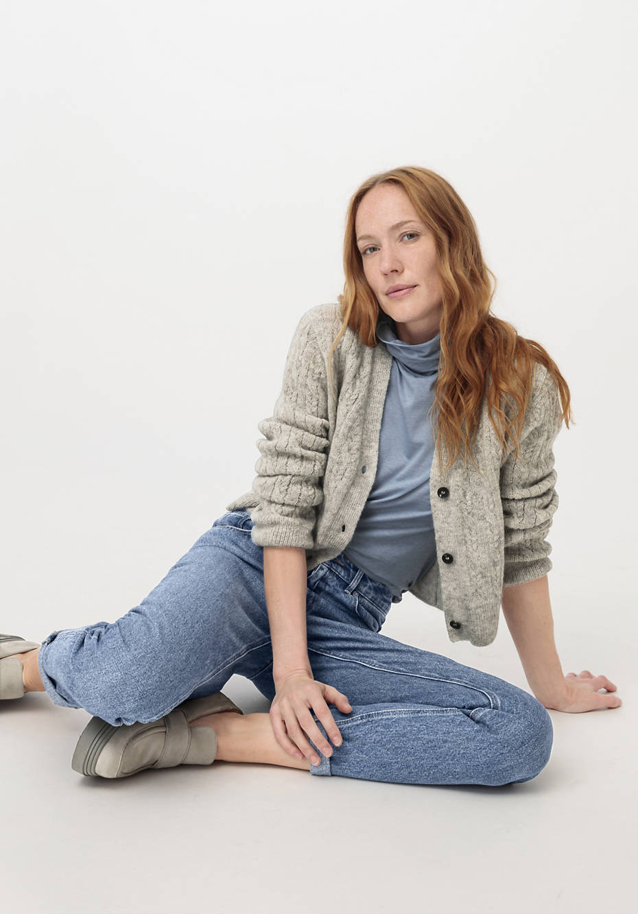 Strickjacke aus reinem Baby-Alpaka