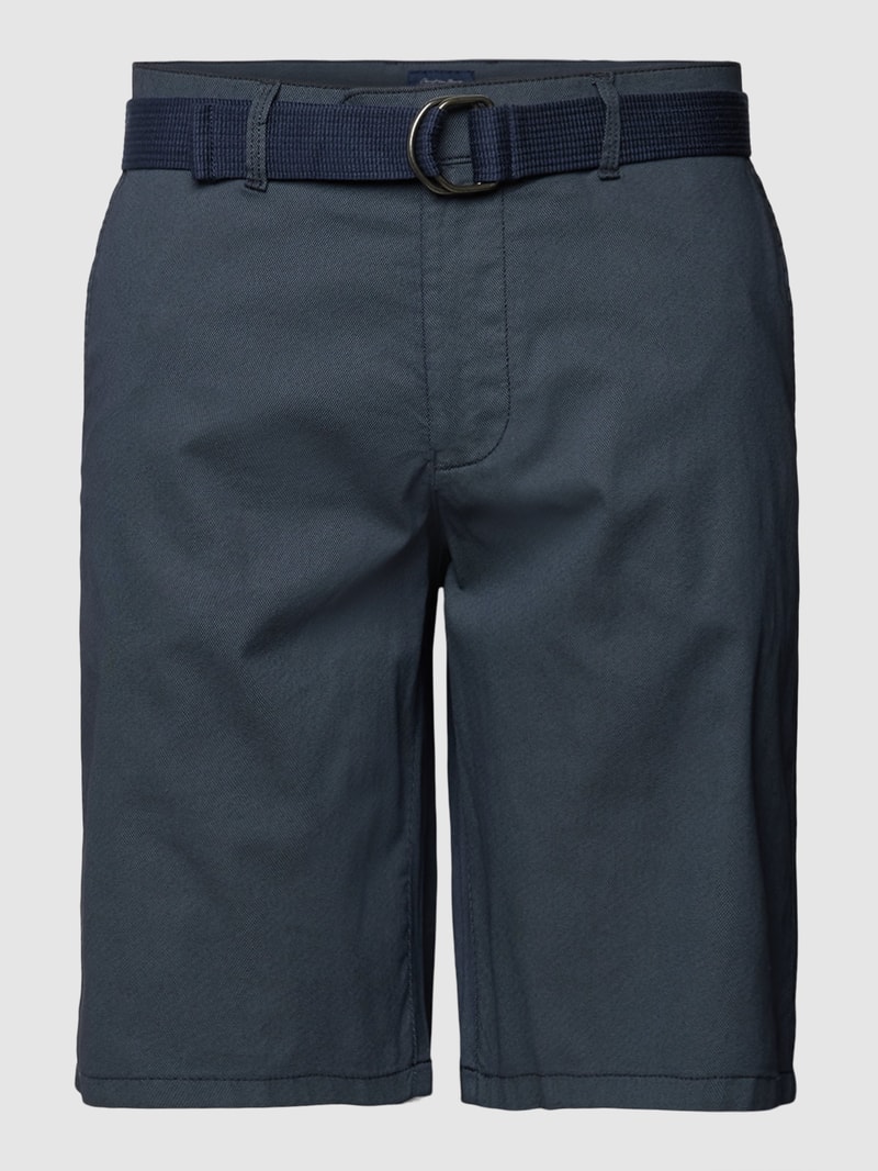 Bermudas mit Stoffgürtel in marineblau
