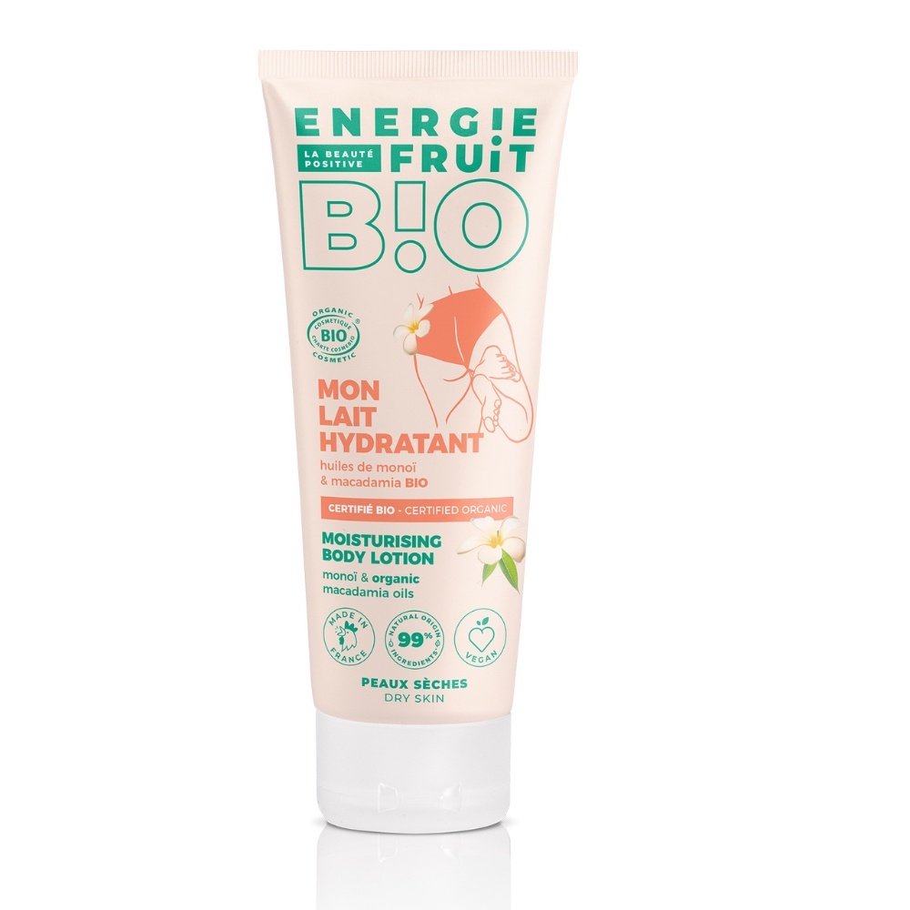 energie fruit MON DOUX LAIT BIO HYDRATANT | HUILES DEMONOI & MACADAMIA BIO 99% Lait corps certifié BIO