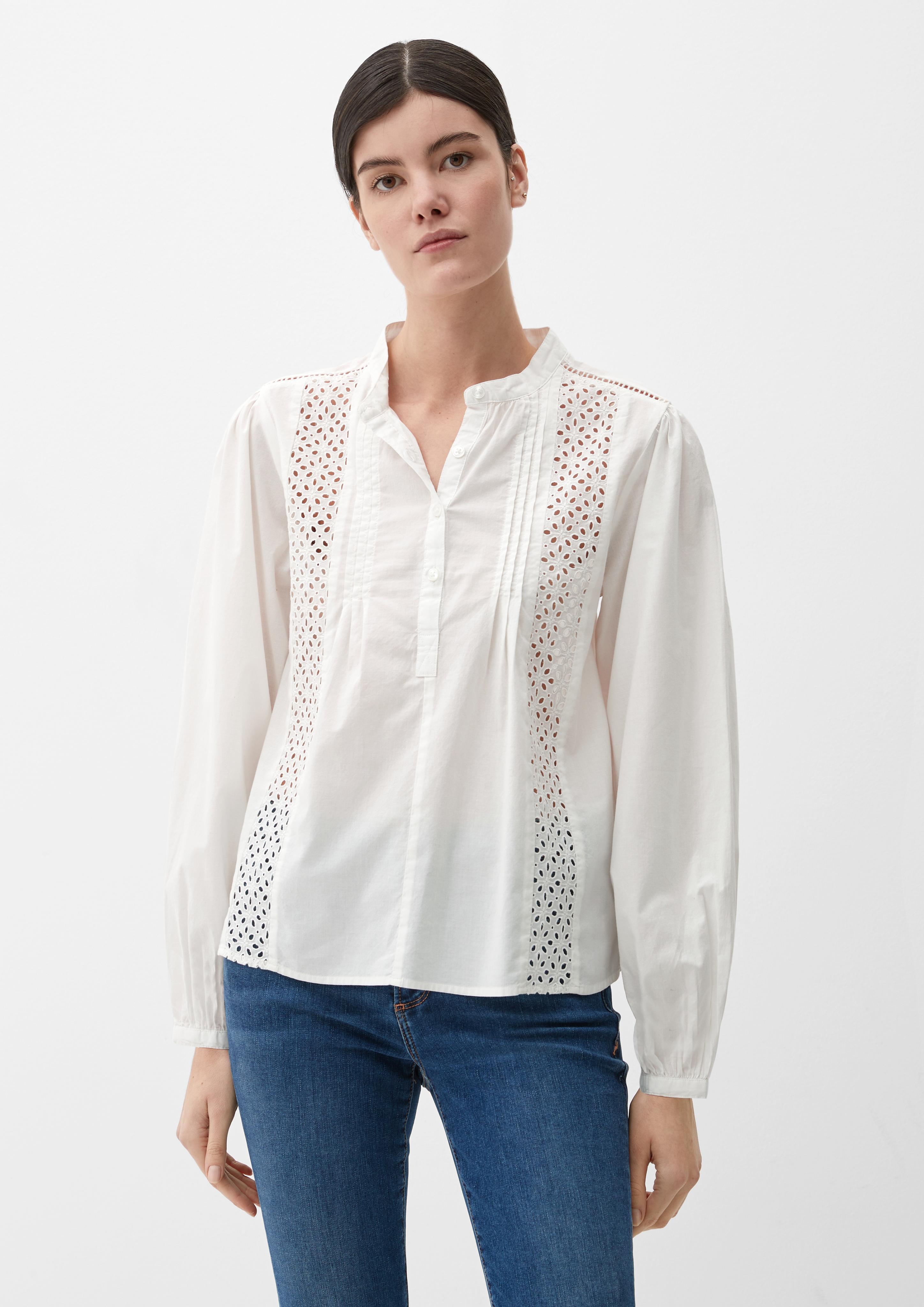 Bluse mit Lochstickerei  2128355-0210