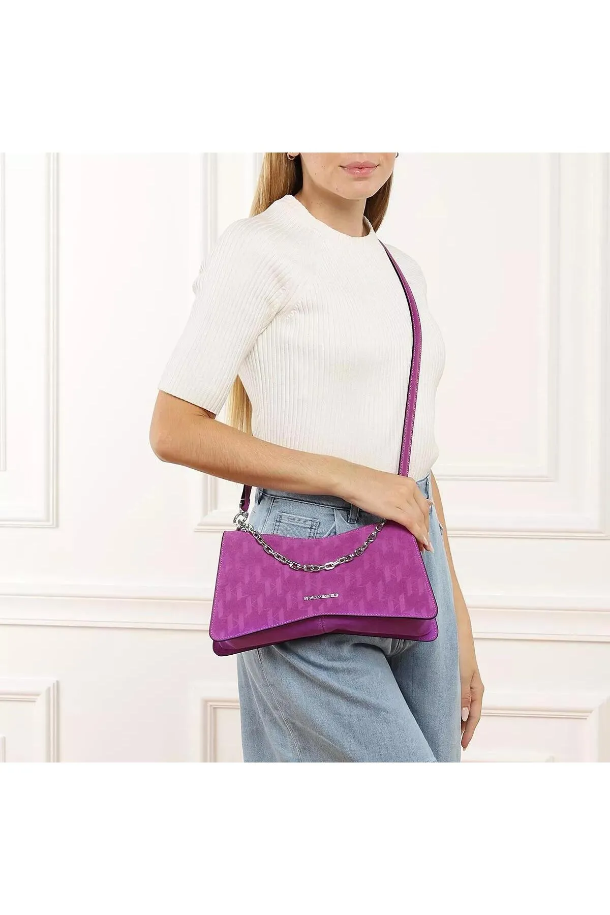 Karl Lagerfeld  K/Seven Element Sp Shb Suede Bouganville