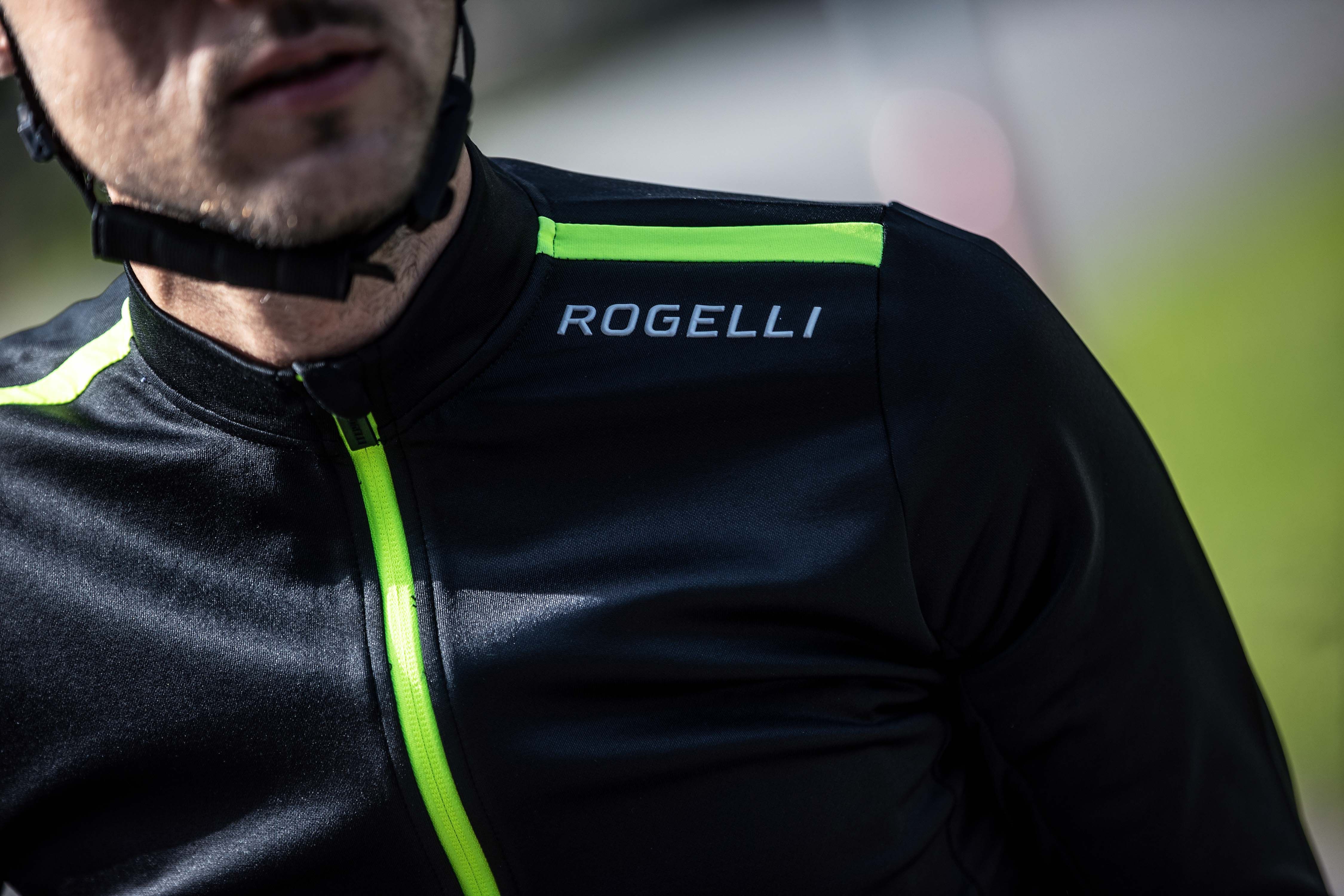 Rogelli Core Black Fluor Herren Langarm-Radtrikot