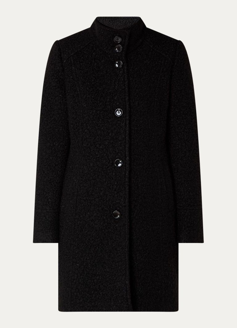Textured taifun coat with side pockets