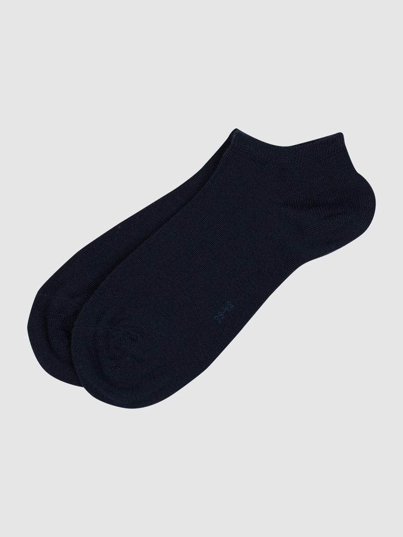 Sneakersocken mit Stretch-Anteil im 2er-Pack in marineblau