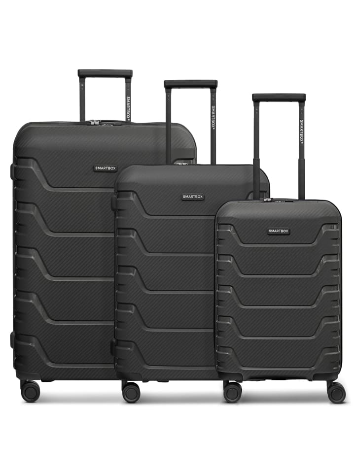 Smartbox Edition 01 THE THREE SET 4 Rollen Kofferset 3-teilig in black günstig kaufen onesize