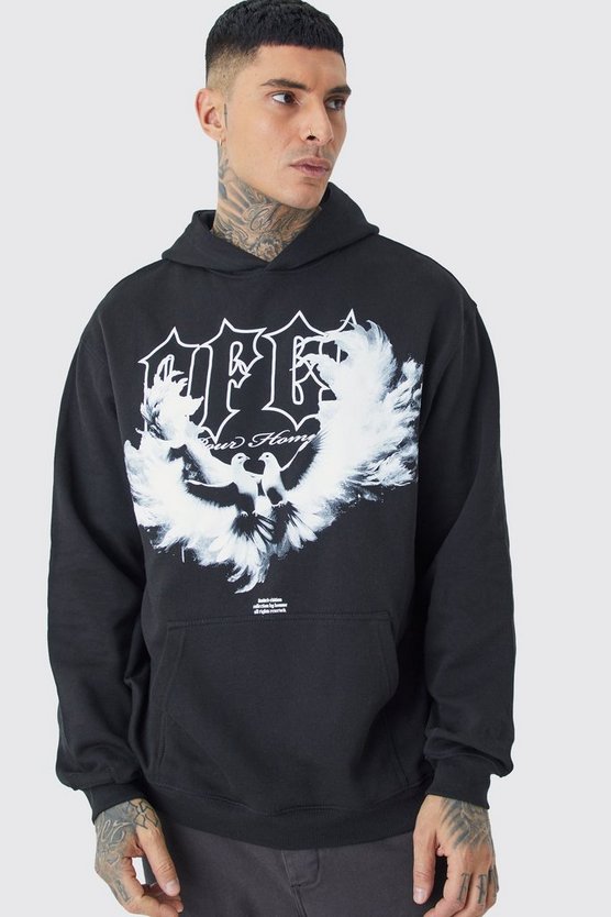 Tall Oversize Hoodie mit Print