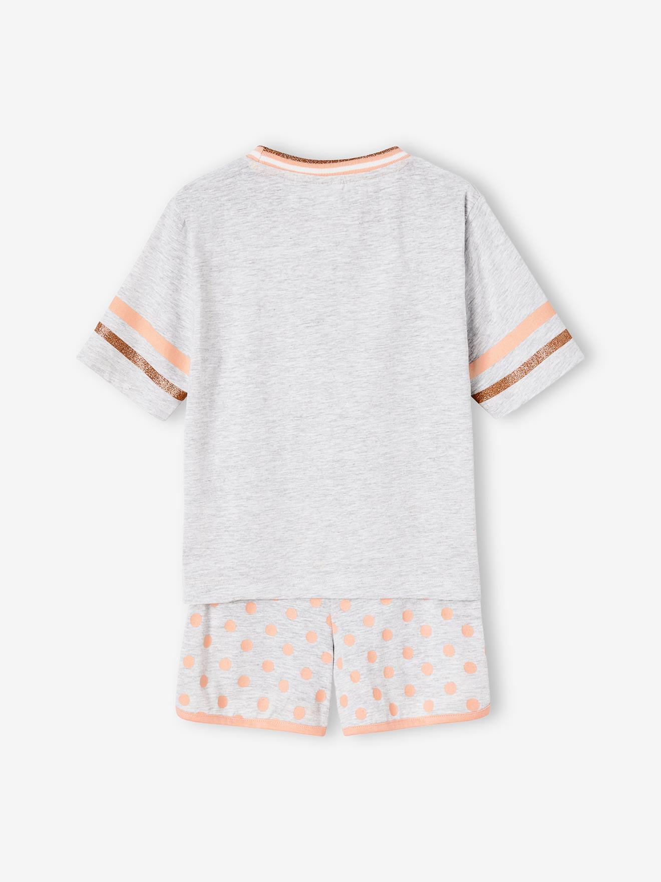 Pyjashort fille DS® Minnie gris chiné