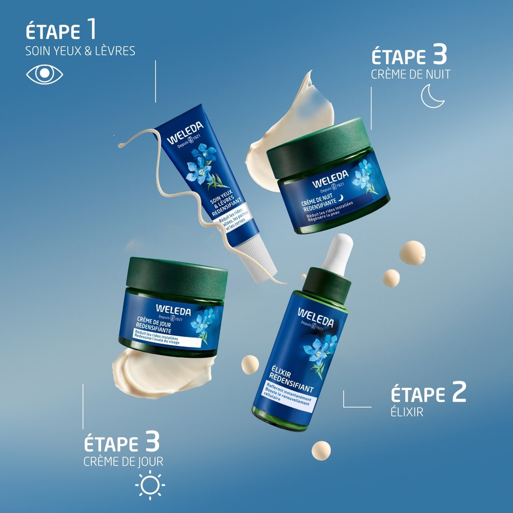 WELEDA Soin Yeux & Lèvres redensifiant Gentiane Bleue et Edelweiss - 10 ml Soins du visage
