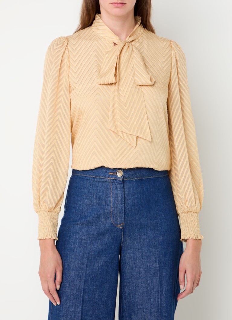 LKBennett Polly tunic in silk blend with shawl collar