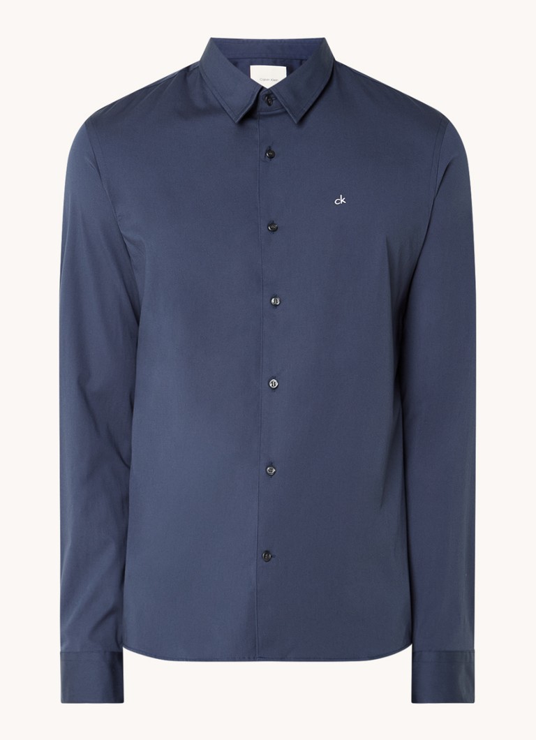 Calvin Klein Poplin slim fit košulja s logom