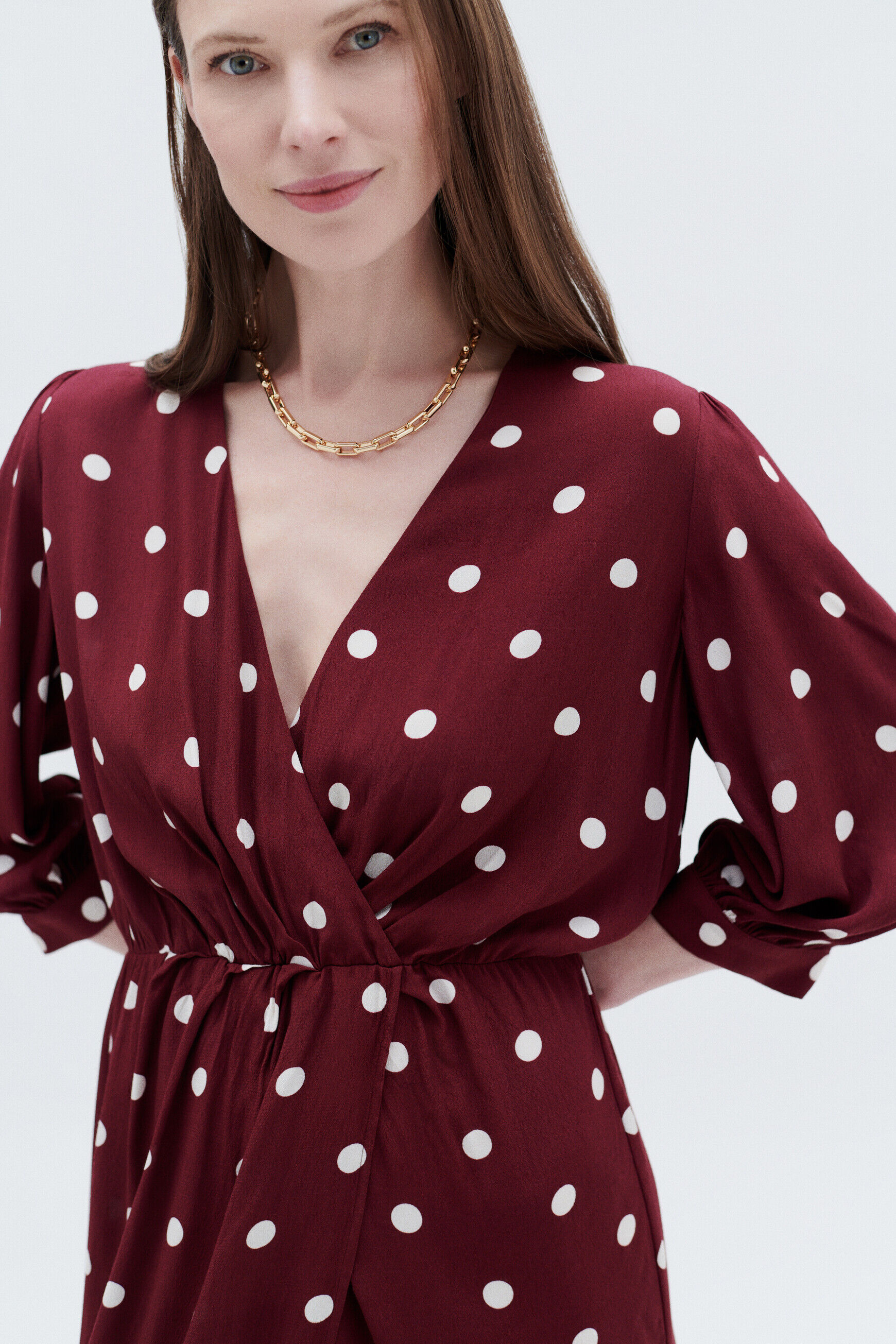 Robe rayan bordeaux femme