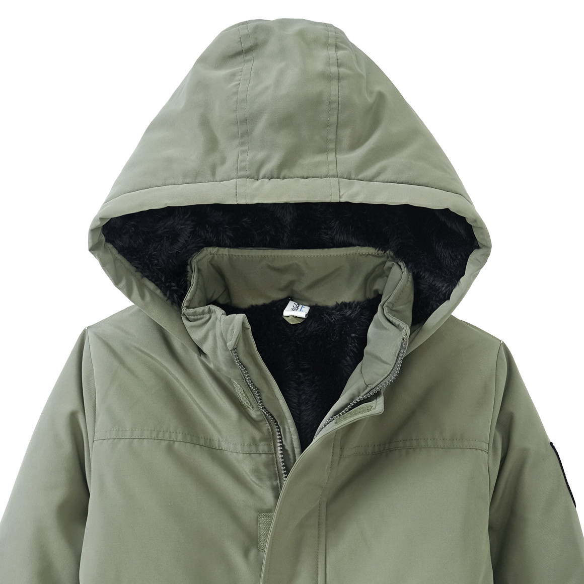 Jungen Parka mit Teddyplüsch