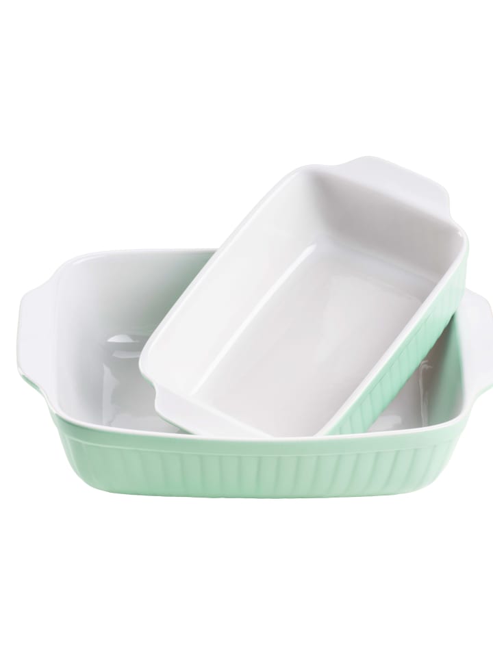 Mäser Auflaufform-Set, Keramik KITCHEN TIME in Grün günstig kaufen onesize