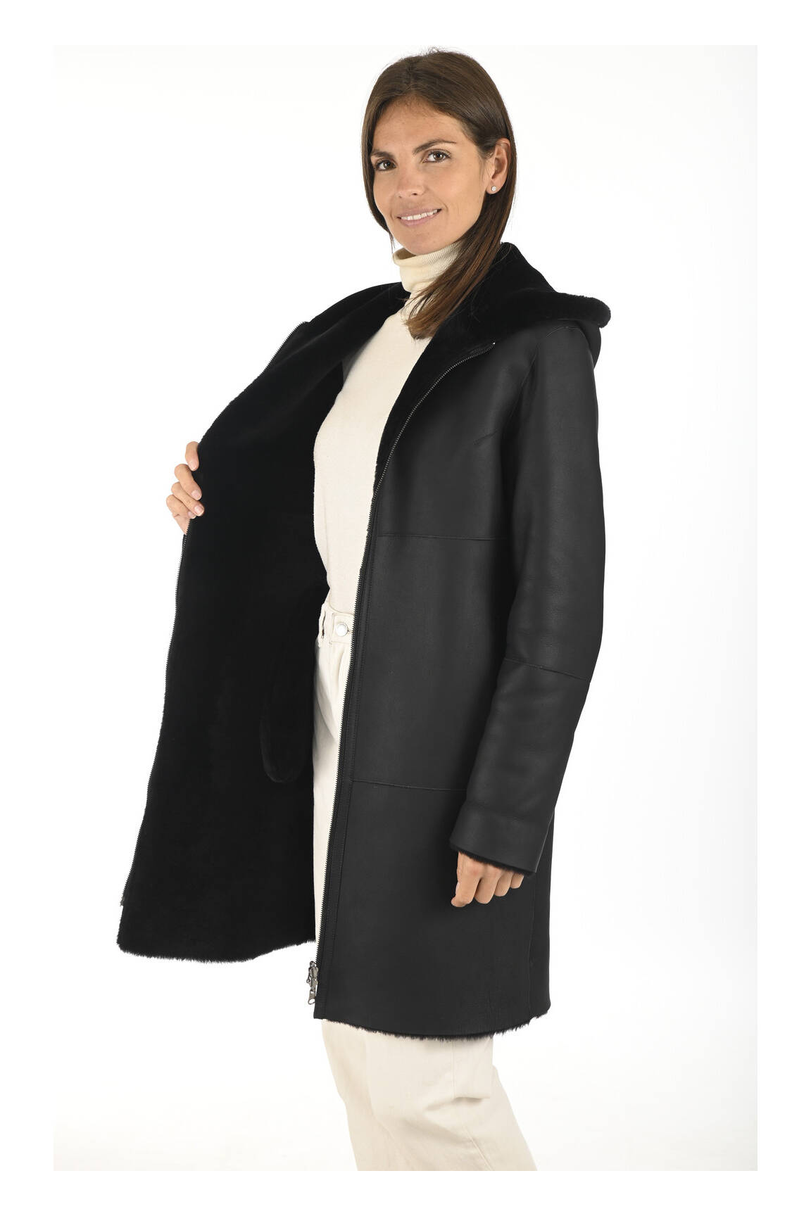 La Canadienne Manteaux Longs Femme couleur bleu