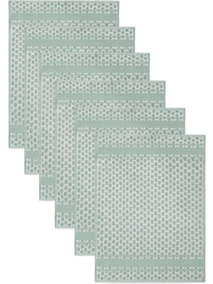 Aspero 6 Frottee Baumwoll Geschirrtücher in Grün günstig kaufen 50 x 70 cm