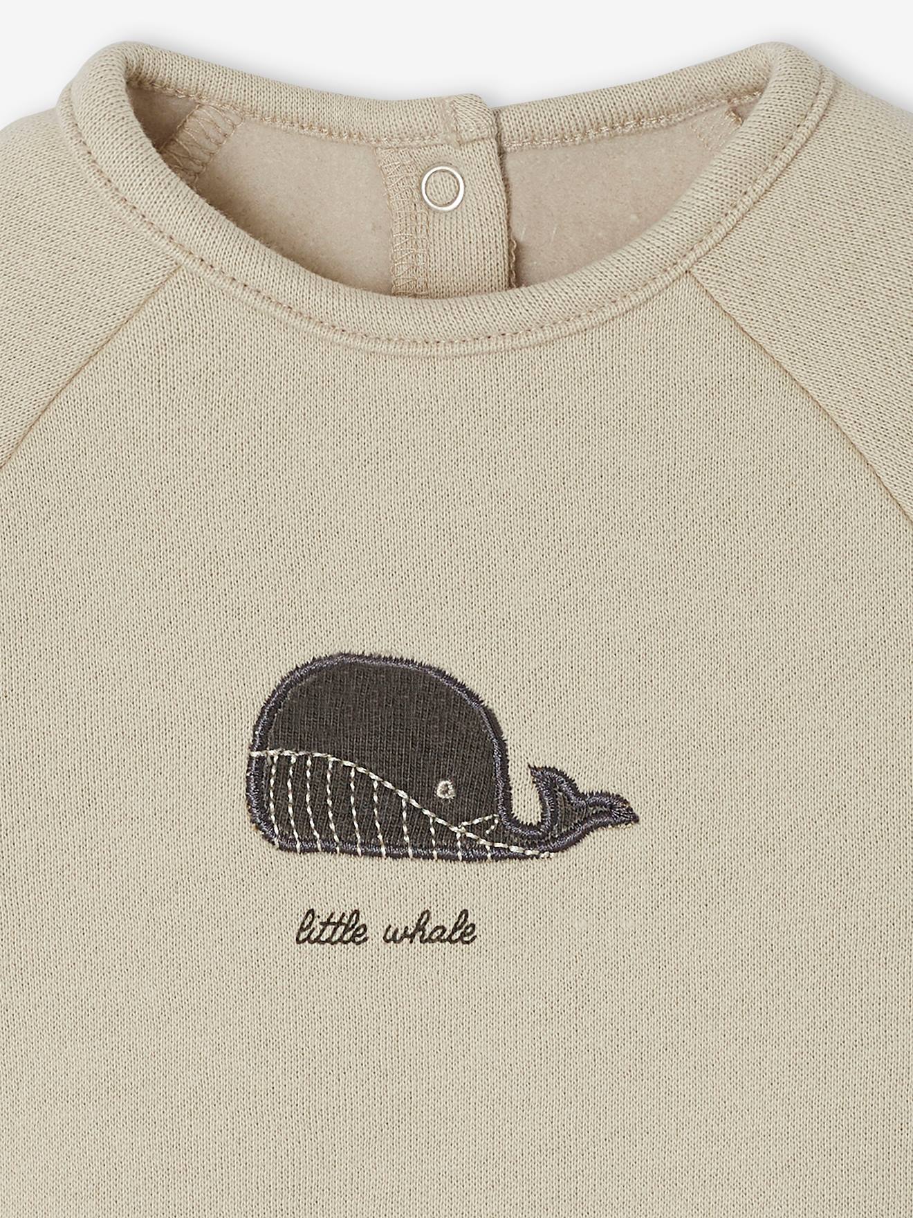 Vertbaudet Baby-Set: Sweatshirt & Hose - grau meliert