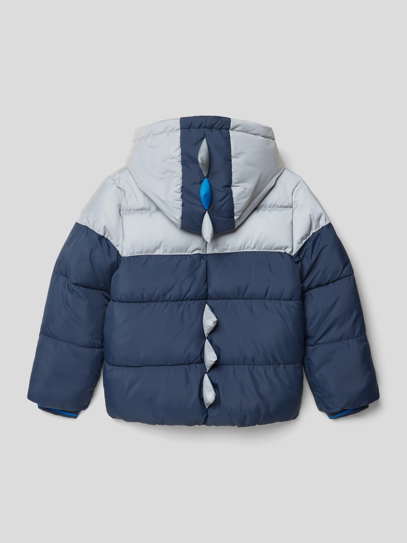 Steppjacke mit Motiv-Patch in blau