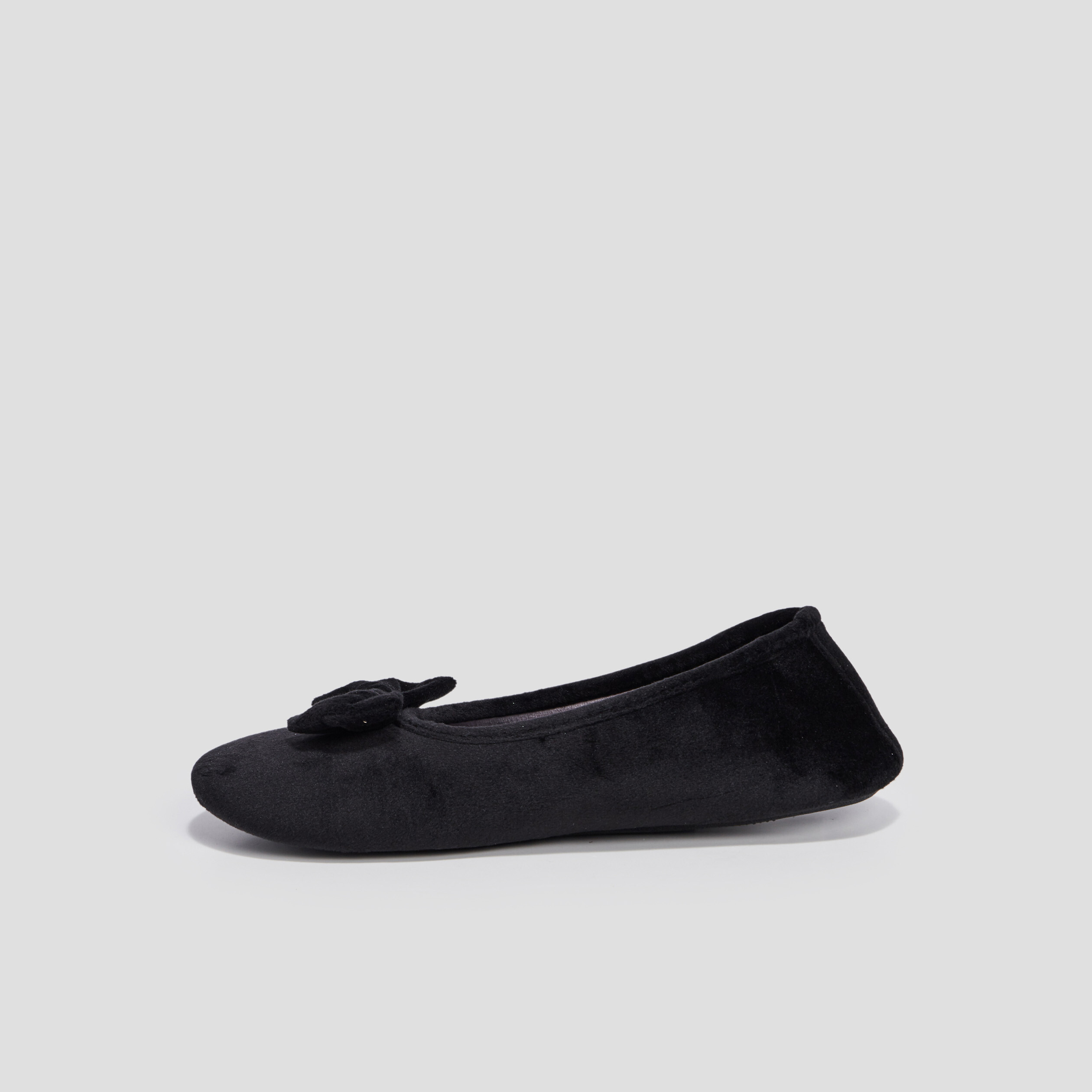 Chaussons ballerines Isotoner noir femme | La Halle