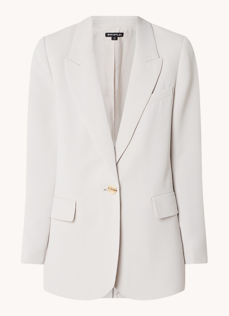 Blazer boyfriend en crêpe Whistles avec poches à rabat
