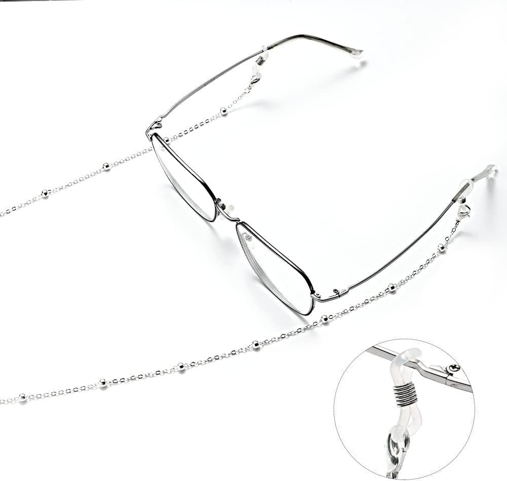 Perfine Brillenkette Brillenkette Damen 6 Stücke, Elegante Brillen- & Maskenkette: Gold/Silber/Roségold