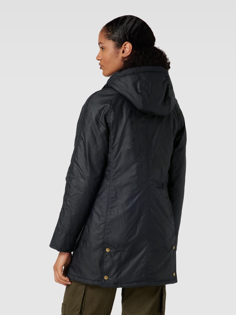 Jacke mit geripptem Umlegekragen Modell 'BOWER' in marineblau