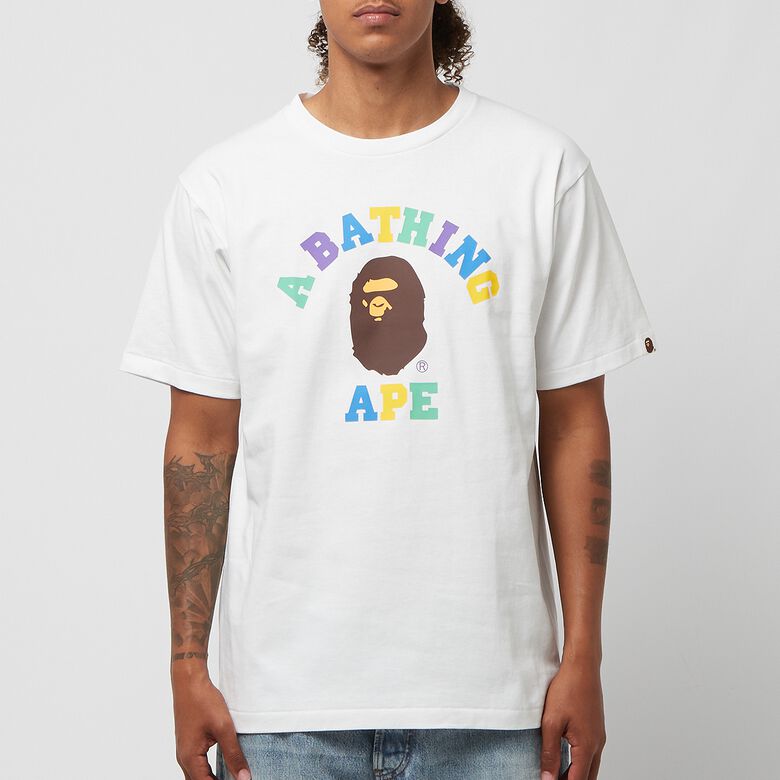 A Bathing Ape Colors College Tee M C white